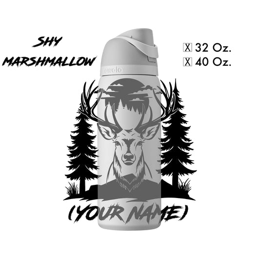 Custom Buck Laser-Engraved  - Water Bottle