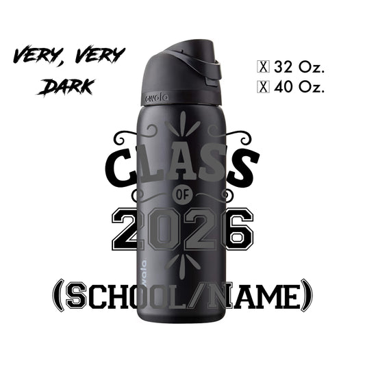 Laser-Engraved Class of 2026 - Water Bottle