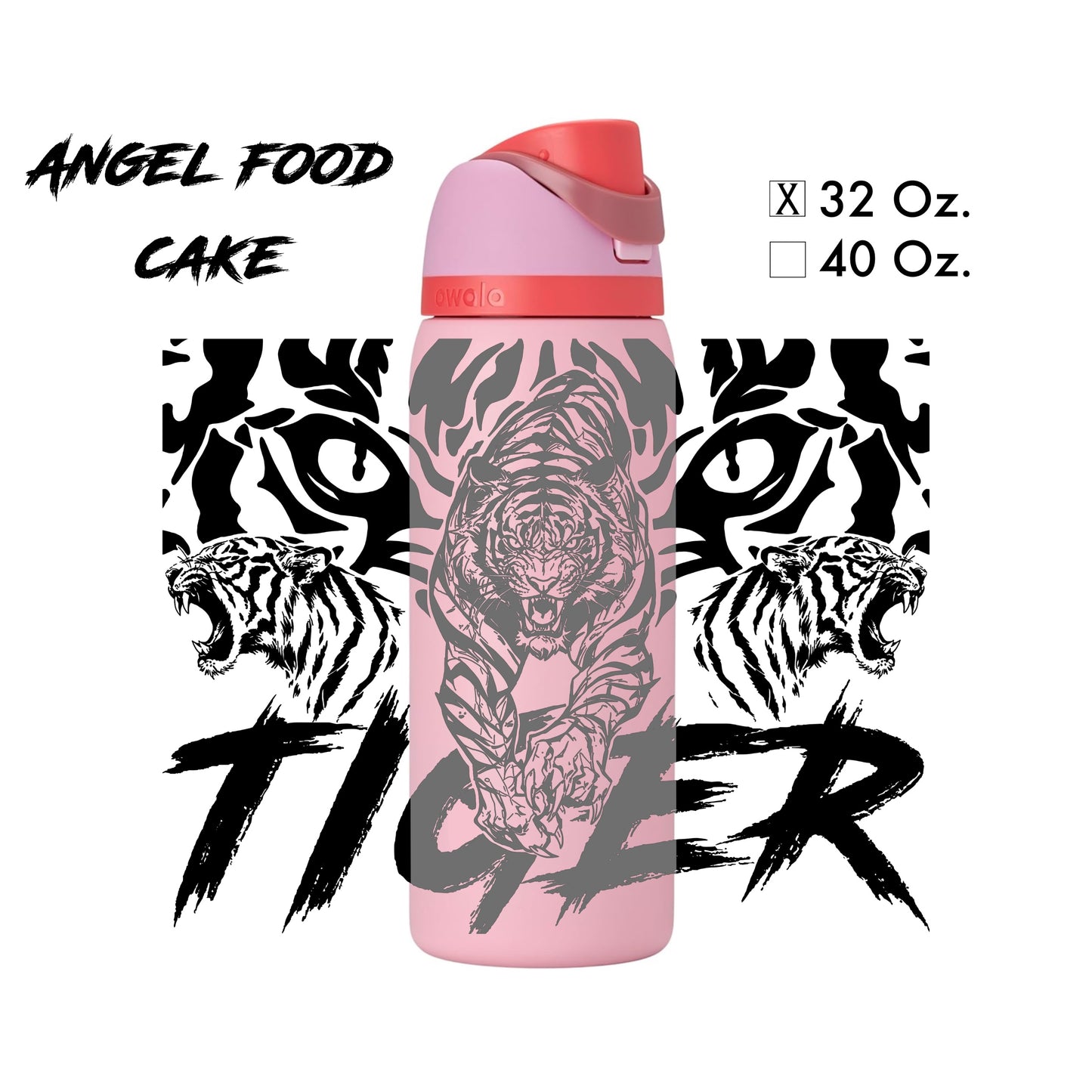 Custom Tiger Design - Water Bottle