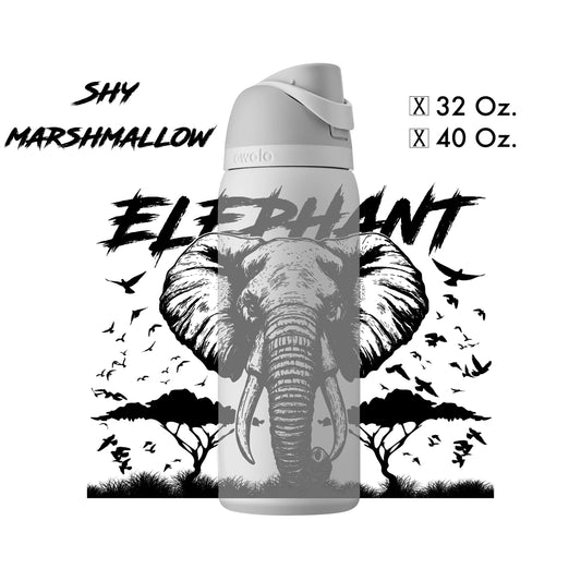 Custom Elephant Design - Water Bottle