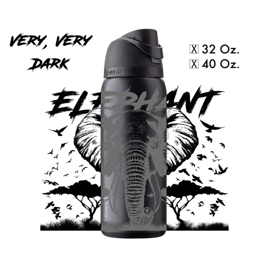 Custom Elephant Design - Water Bottle