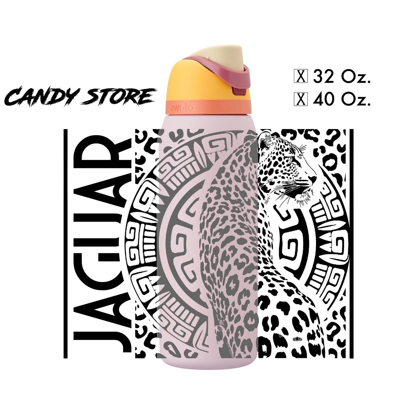 Custom Jaguar Design - Water Bottle