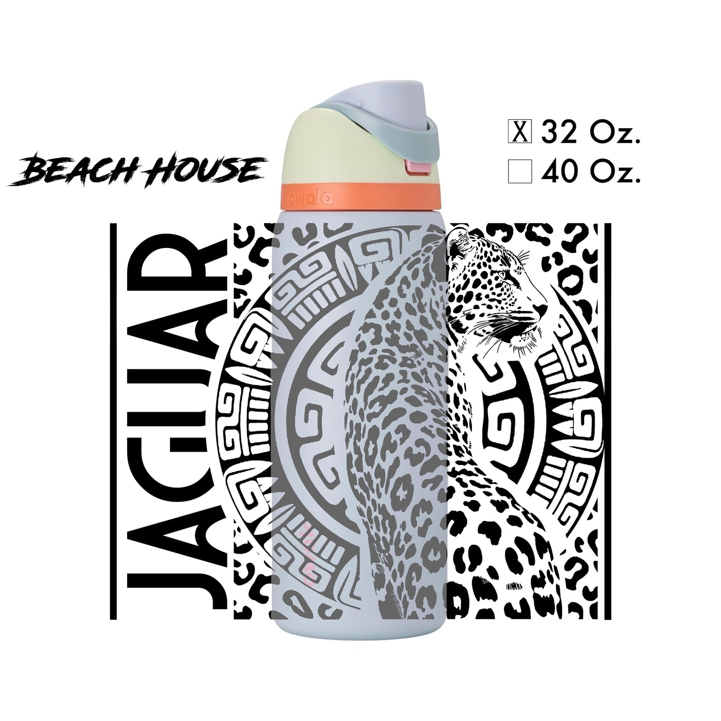 Custom Jaguar Design - Water Bottle